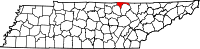 Map of Tennessee highlighting Pickett County