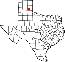 State map highlighting Donley County