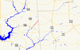 A map of the inland Eastern Shore of Maryland showing major roads.  Maryland Route 306 runs from Federalsburg to the Delaware state line.