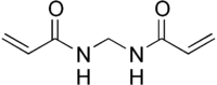 Skeletal formula of methylenebisacrylamide