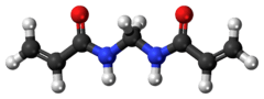 Ball-and-stick model of the methylenebisacrylamide model