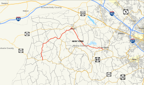 Map of New York State Route 156