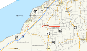 Map of New York State Route 249