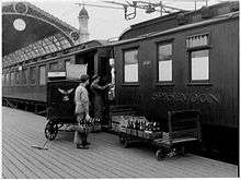 Outside of restaurant carriage, 1935