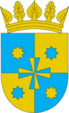 Coat of arms of Novosanzharskyi Raion