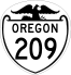 Oregon Route 209 marker