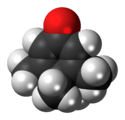 Space-filling model of the penguinone molecule