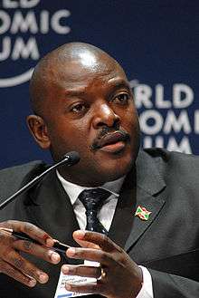 Pierre Nkurunziza at World Economic Forum 2008 looking right