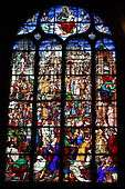 Stained glass inside the Cathédrale Saint-Maclou de Pontoise