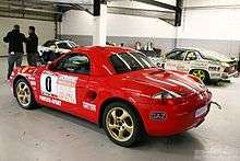 A Production-spec Porsche Boxster 986 race car