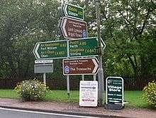 Road signs in Crianlarich