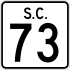 SC Highway 73 marker