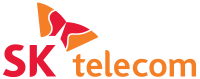 The words 'SK telecom' written in orange, with a simple image of a butterfly above it.