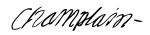 Typical signature of Samuel de Champlain.