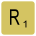 Scrabble tile for "R"