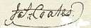 Signature on the Waitangi sheet of the Treaty of Waitangi - from the 1877 lithograph