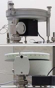 Two different autosamplers for solids. Both consist of motorized carousels.