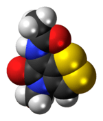 Space-filling model of the thiolutin molecule