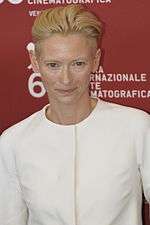 Photo of Tilda Swinton attending the 2009 Venice Film Festival