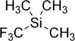Skeletal formula of trifluoromethyltrimethylsilane