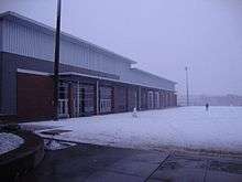 USC Band Hall in Snow..