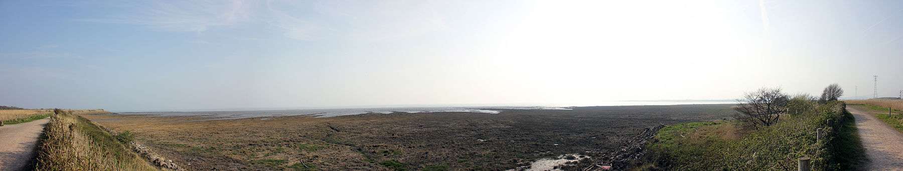 View of Severn Estuary from Newport Wetlands