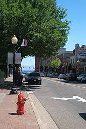 Photograph looking east on the 100 block