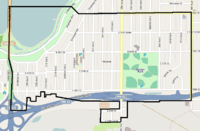 A map of Wenonah, bordered with black