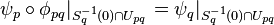  \psi_p \circ \phi_{pq}|_{S_q^{-1}(0) \cap U_{pq}} = \psi_q|_{S_q^{-1}(0)\cap U_{pq}} 